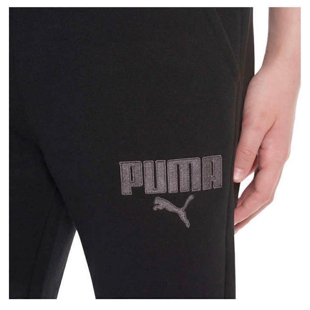 #8 PUMA Youth Fleece Sweatsuit Hoodie Jogger Set Large 14/16 Black NWT - Picture 10 of 12